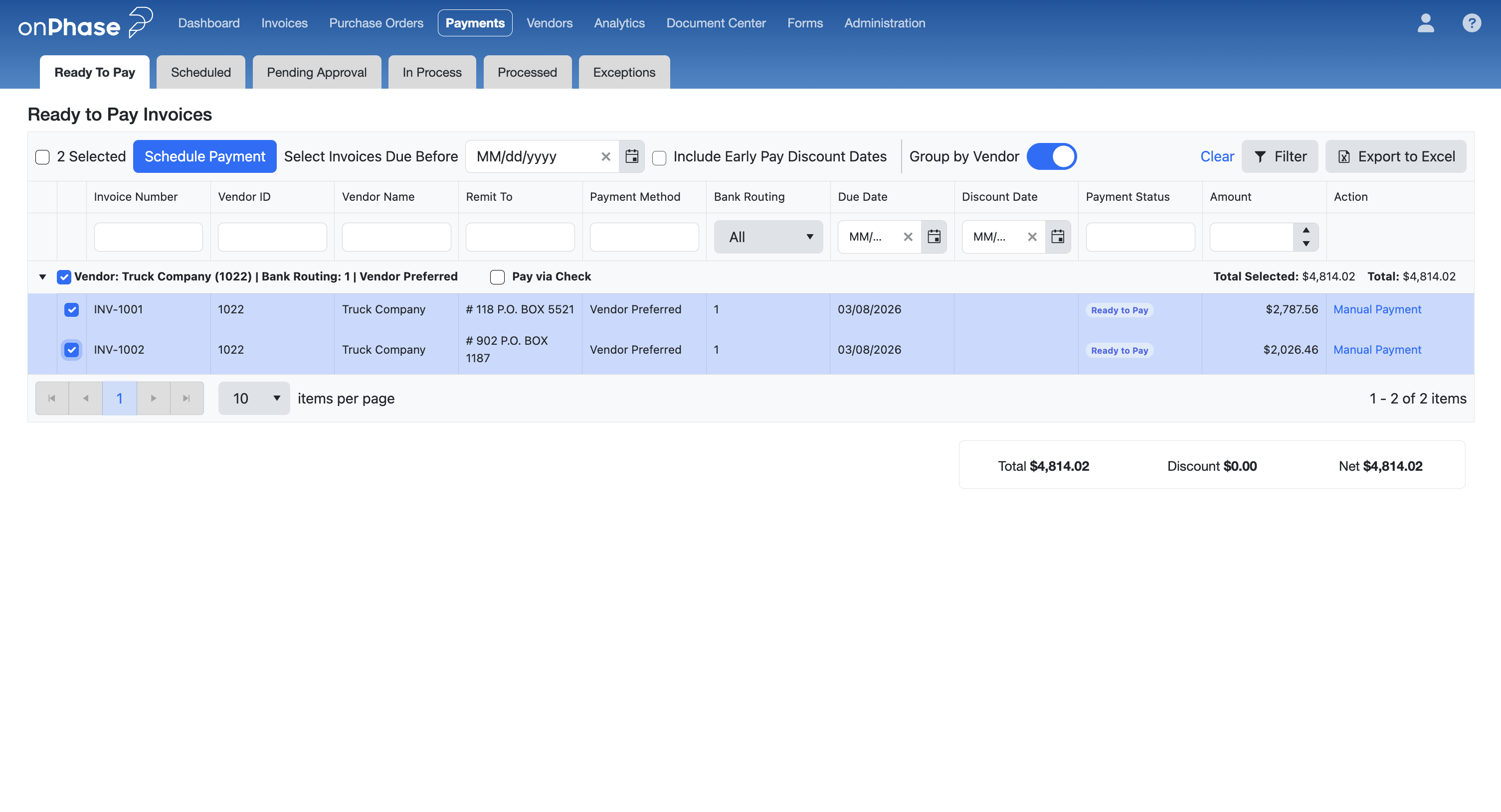 Selected_Invoices_ToSchedule_Payment